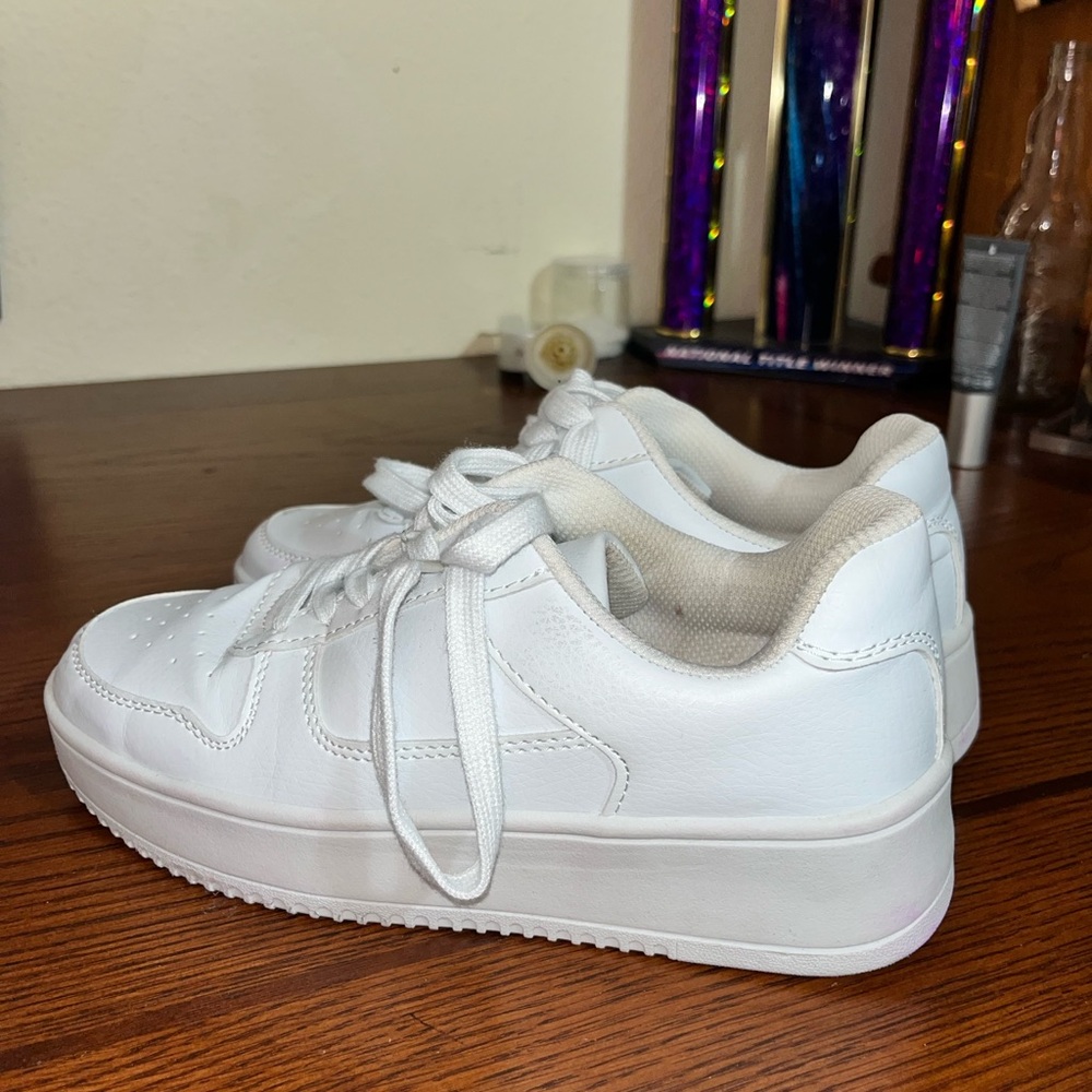 No Boundaries White Platform Sneakers